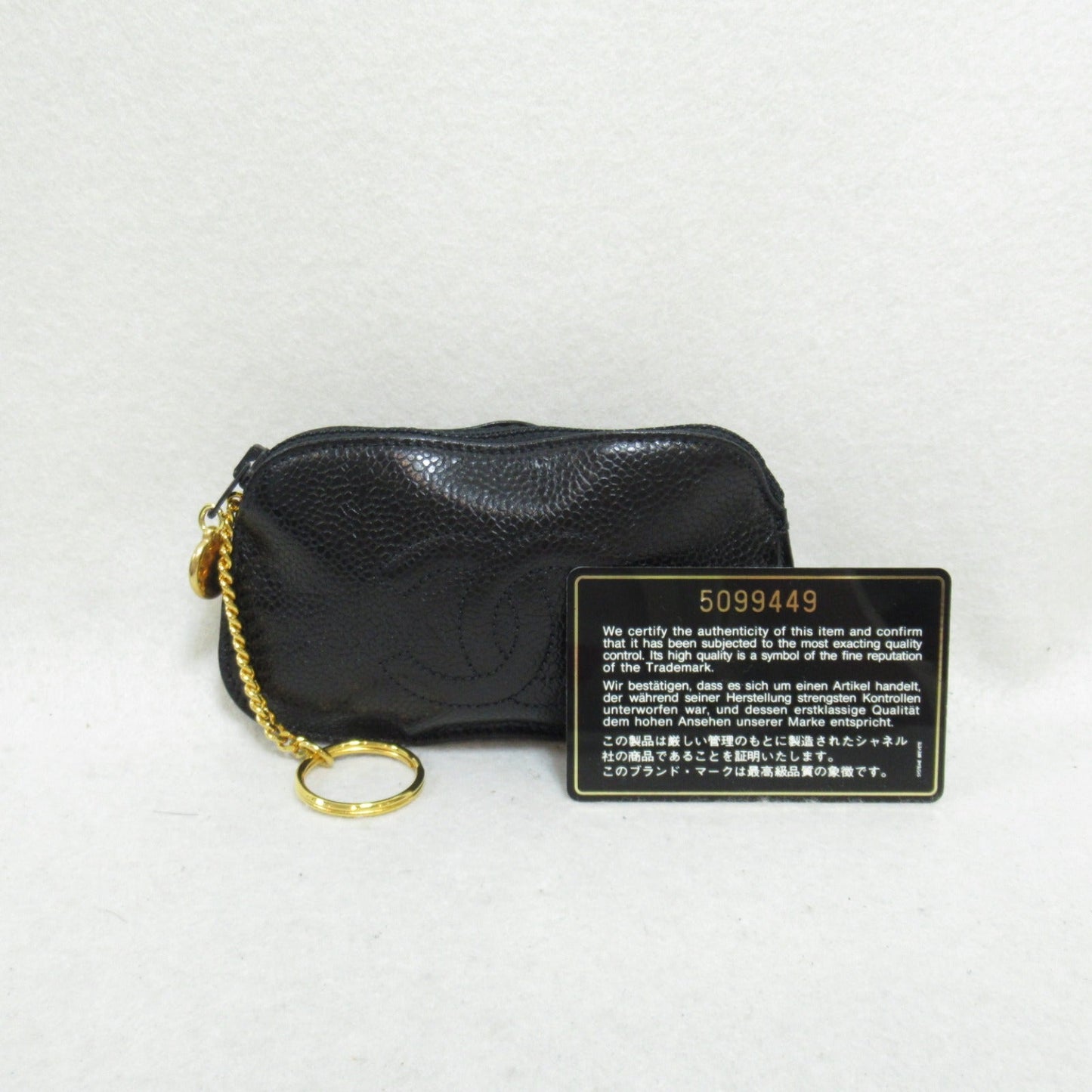 CHANEL CHANEL Key & Coin Case Key Case Accessories    Black