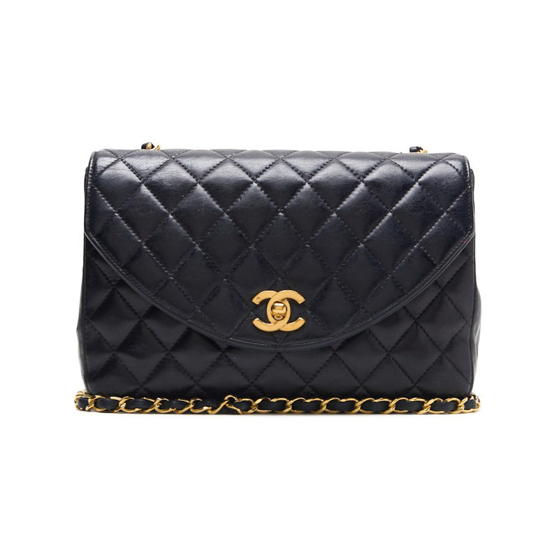 Chanel Matrasse Turn-Lock Round Flap Chain Shoulder  Black  Shoulder Bag  Bag Ladies Bag Hybrid 【 Delivery】 Netherlands Online