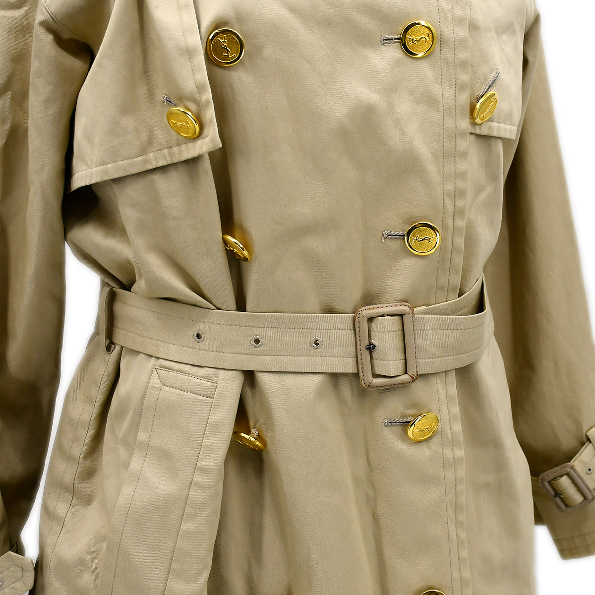 Yves Saint Laurent Coat Beige Size M