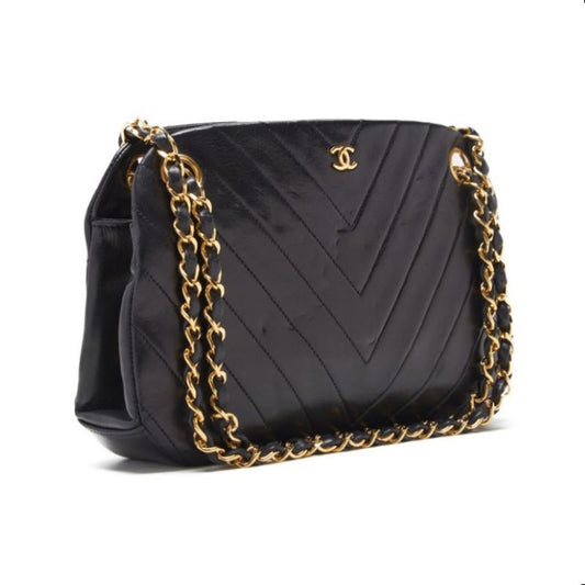 CHANEL V-stick Chain Shoulder  Black  Shoulder Bag Mini Shoulder Bag  Bag Hybrid 【 Delivery】 Khao Yamamoto Online