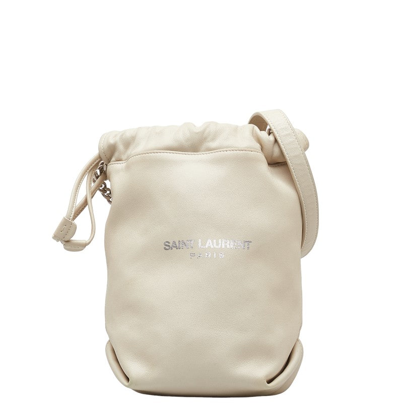 Saint Laurent Teddy Small  Chain Shoulder Bag 583328 Ivory White Leather  Saint Laurent