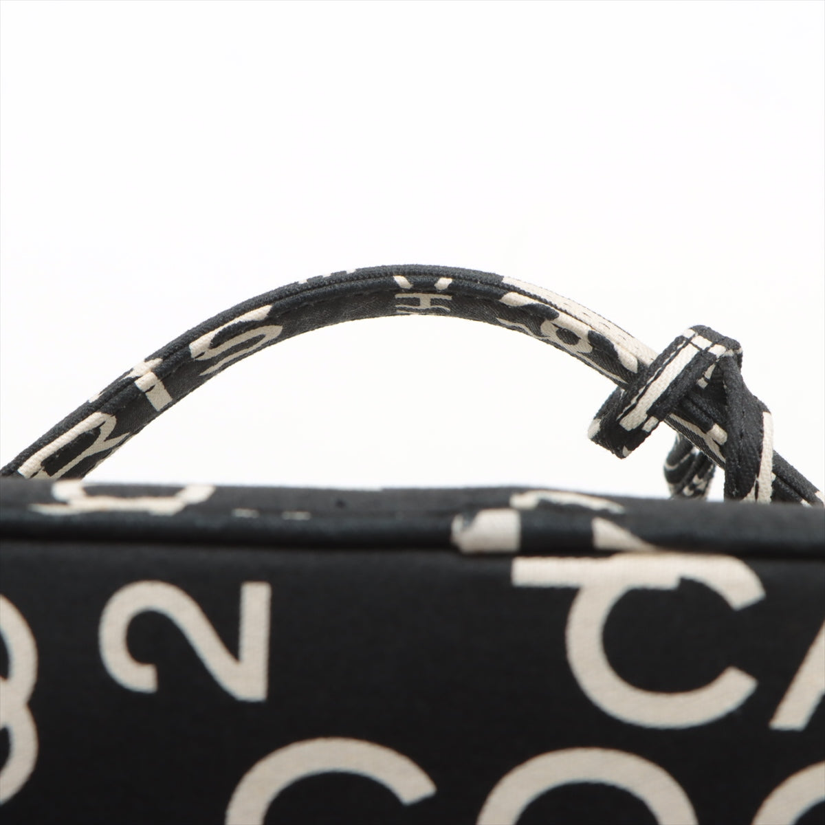 Chanel Basic Canvas Vanity Bag Black Silver G  7th