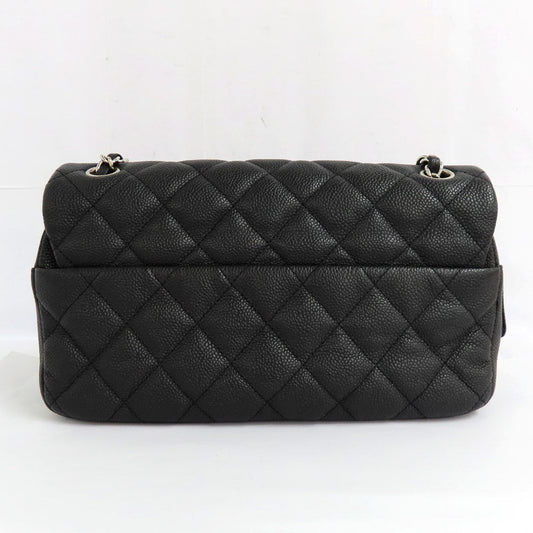 CHANEL A67741 Chanel Matrasse Chain Shoulder Bag St Caviar S Black Silver G  20th Coco Leather