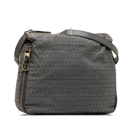 Fendi Shoulder Bag 8BT168 Grey Nylon Leather