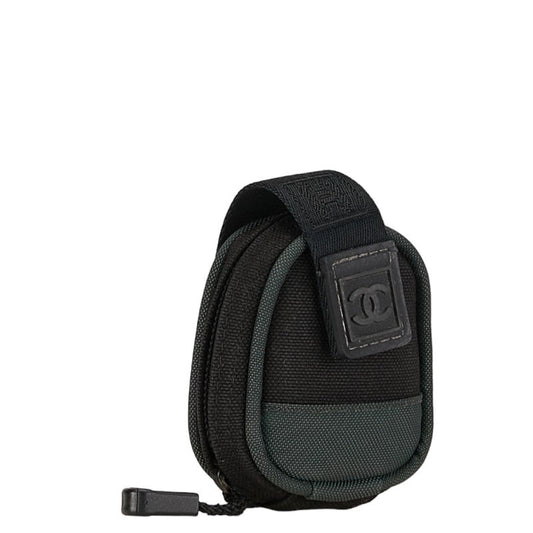 Chanel  Sports Line Armpocket Black Green Canvas Nylon  CHANEL