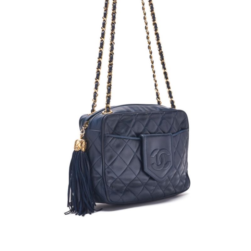 Chanel Coco Chain Shoulder  Fringes  Navy  Shoulder Bag Mini Shoulder Bag  Bag Hybrid 【 Ship】 Navy Mountain Bookstore Online