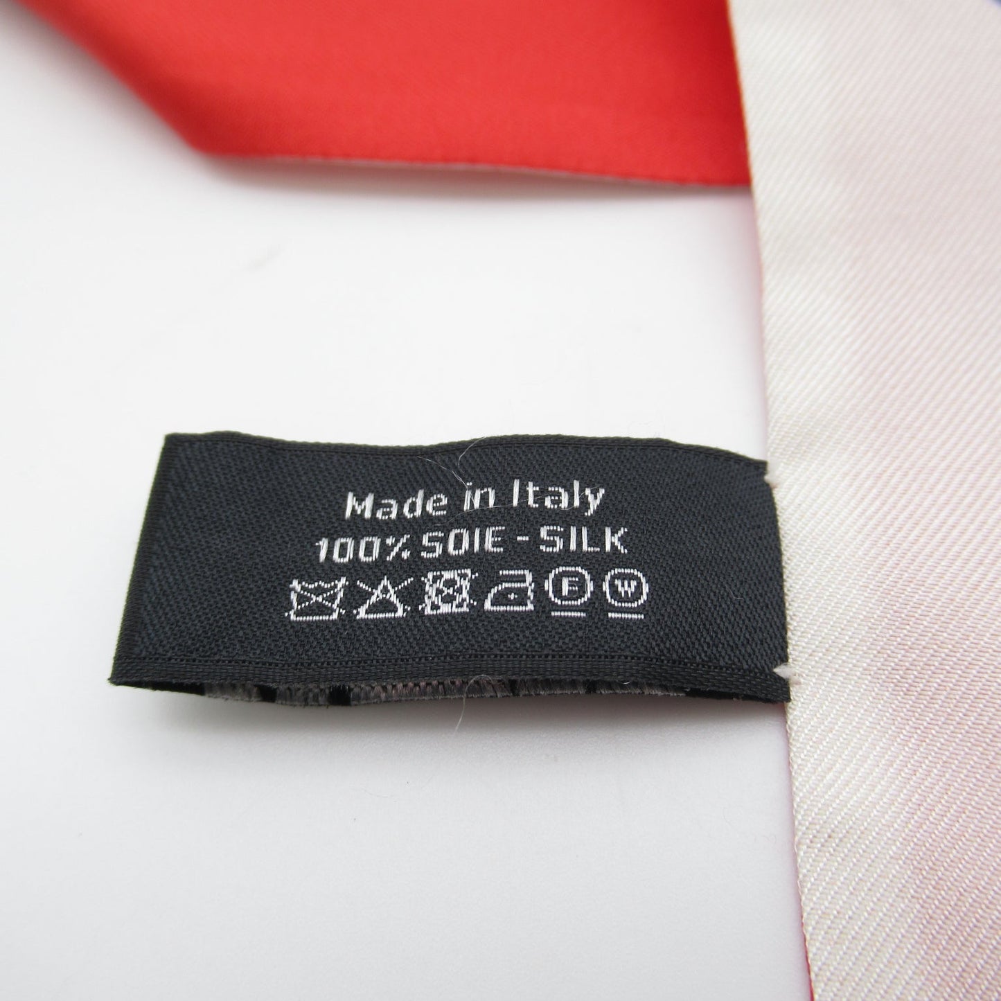 CHANEL Hairband Shirt Clothes Silk  Red/White Shirt