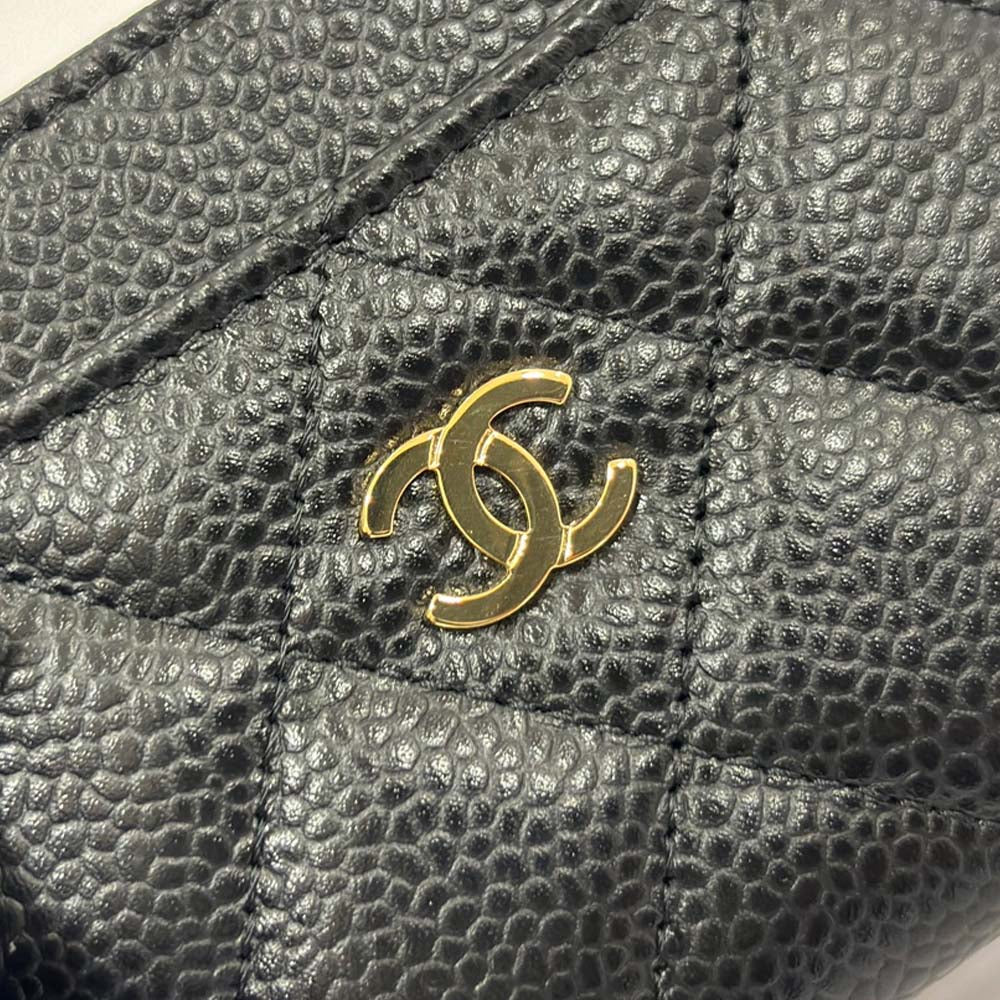 CHANEL Classic Card Case AP0213 Black Caviar S G Coco Matrasse  etc