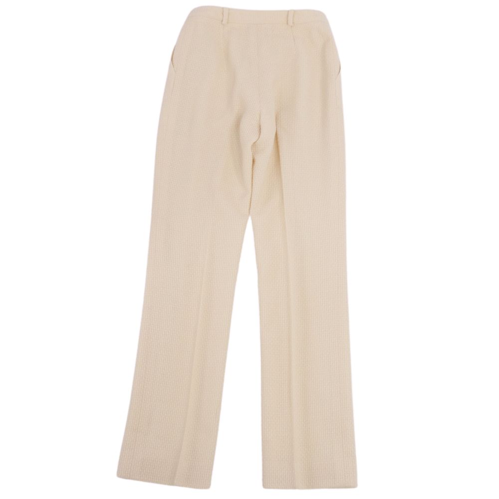 Chanel Chanel Pants 03C  Tweed Wool Logo Button Bottoms  Made in France 34 (equivalent to S) Beige Equivalent to S BODEST