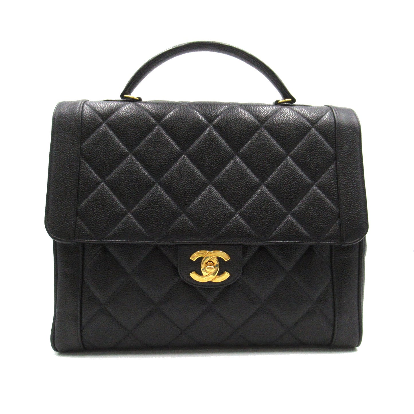 CHANEL Matrasse Handbag Handbag Caviar S  Black Ladies