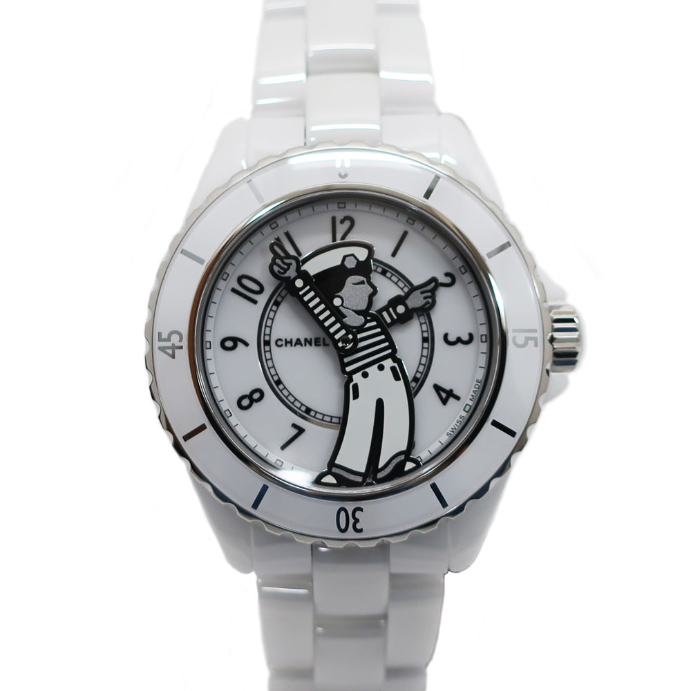 Chanel Mademoiselle J12 Raffause 38mm H7481 White Ceramic Automatic Volume Unisex