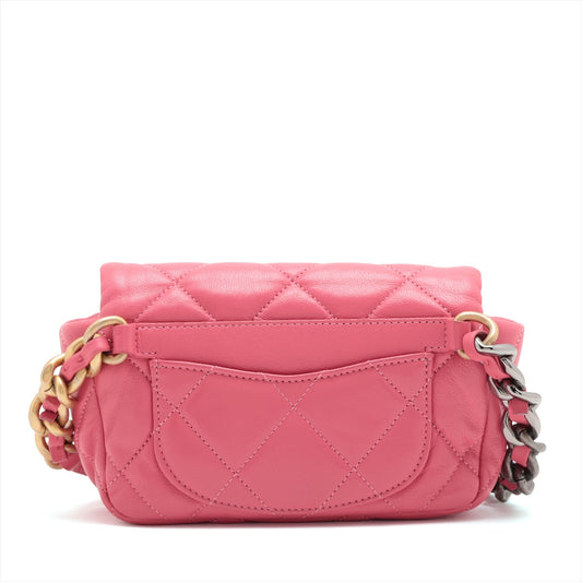 Chanel 19 Leather Body Bag Pink G x Silver Gold  29th