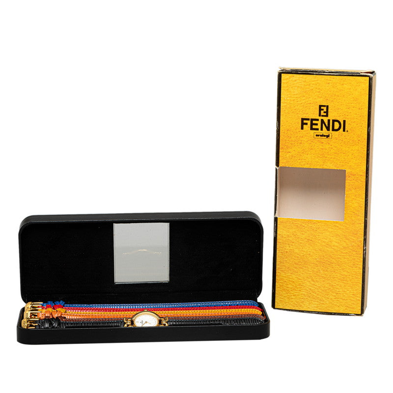 Fendi Cameleon 6 Colour  640L Quartz White Dial Leather   Fendi