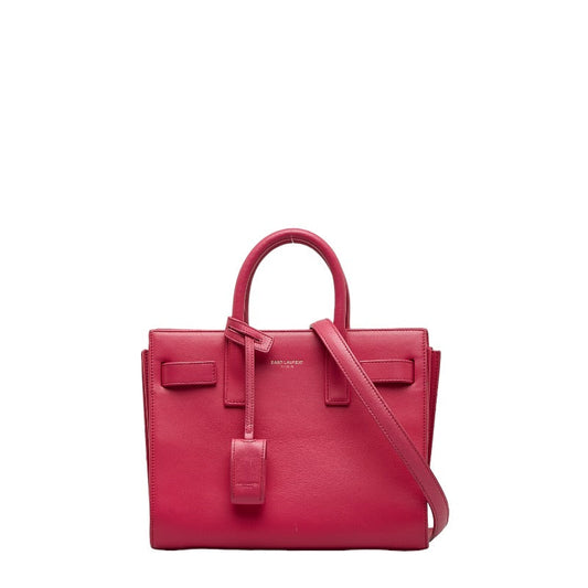 Saint Laurent Sac De Jour in Calf Leather Pink 340778