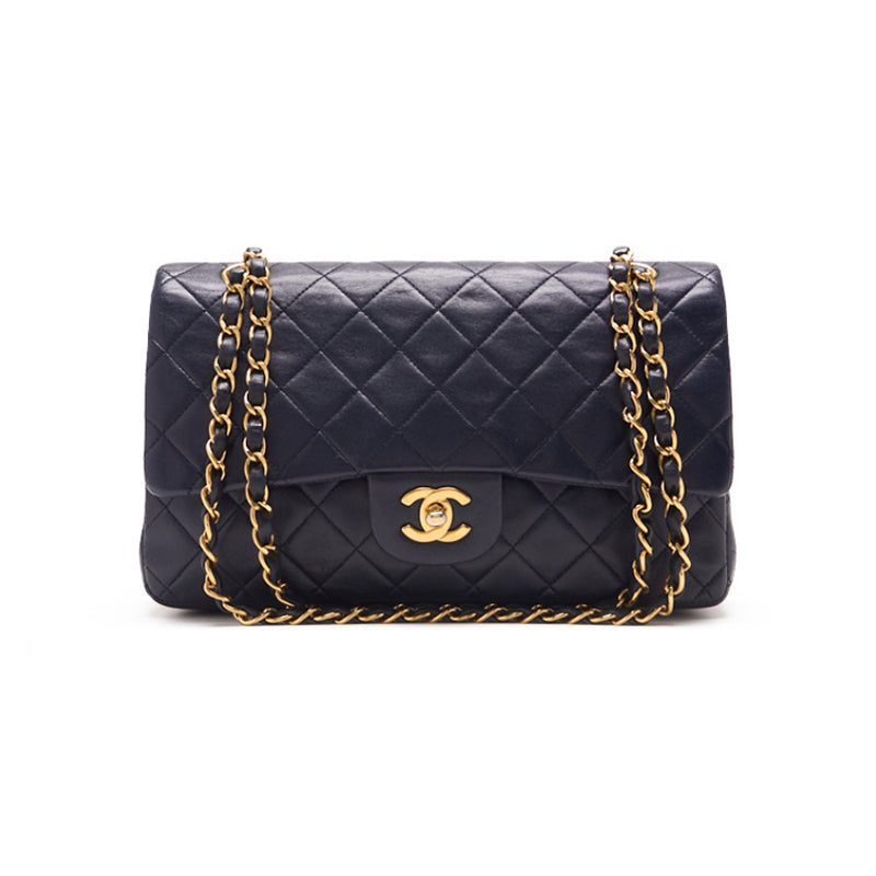 Chanel Matrasse Turnlock Double Flap Chain Shoulder  Navy (Gen Gold ) Shoulder Bag Mini Shoulder Bag  Bag Hybrid 【 Ship】 Himalan Bookstore Online