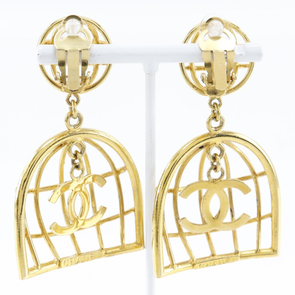 CHANEL Bird C Earring G  French made 1993 93P  31.9g Bird cage