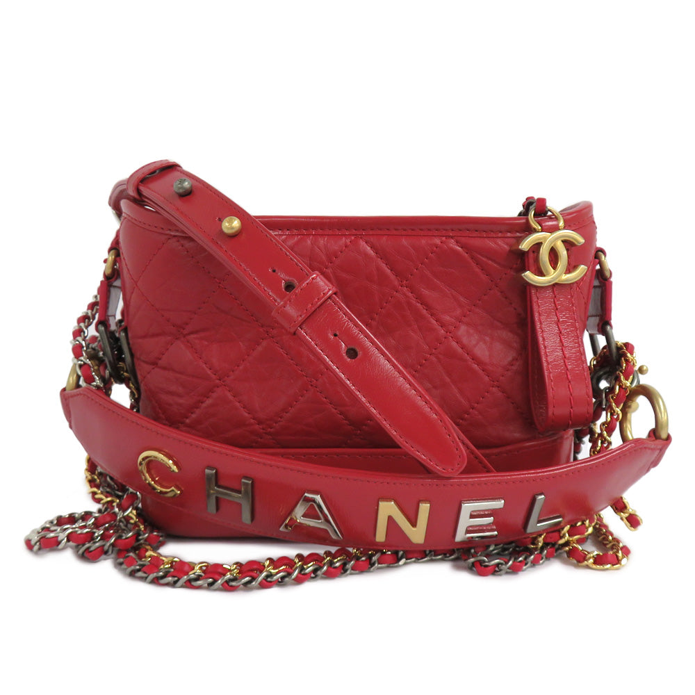 CHANEL Chanel Gabriel Du Chanel Small Hoover A91810 Chain Shoulder Bag Coco 2WAY Red Red G X Silver Gold   S Leather 29th