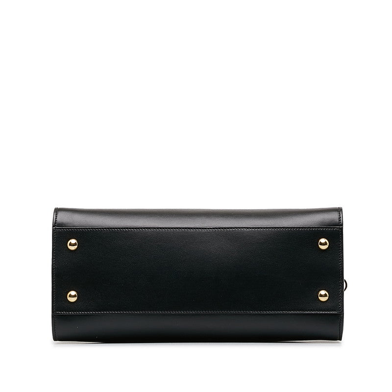 Saint Laurent Business Bag in Calf Leather Black 672667