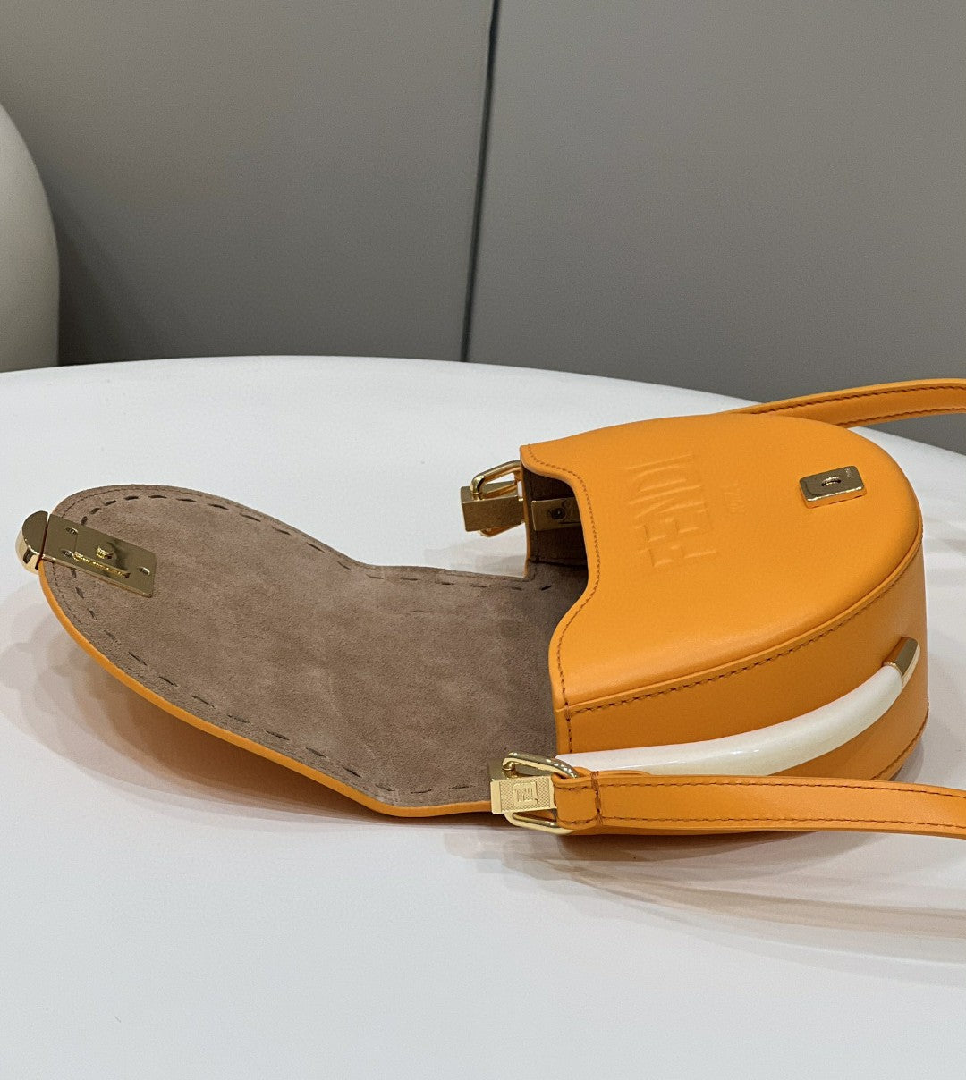 Fendi Moonlight Saddle Orange Bag For Woman 19cm/7.5in