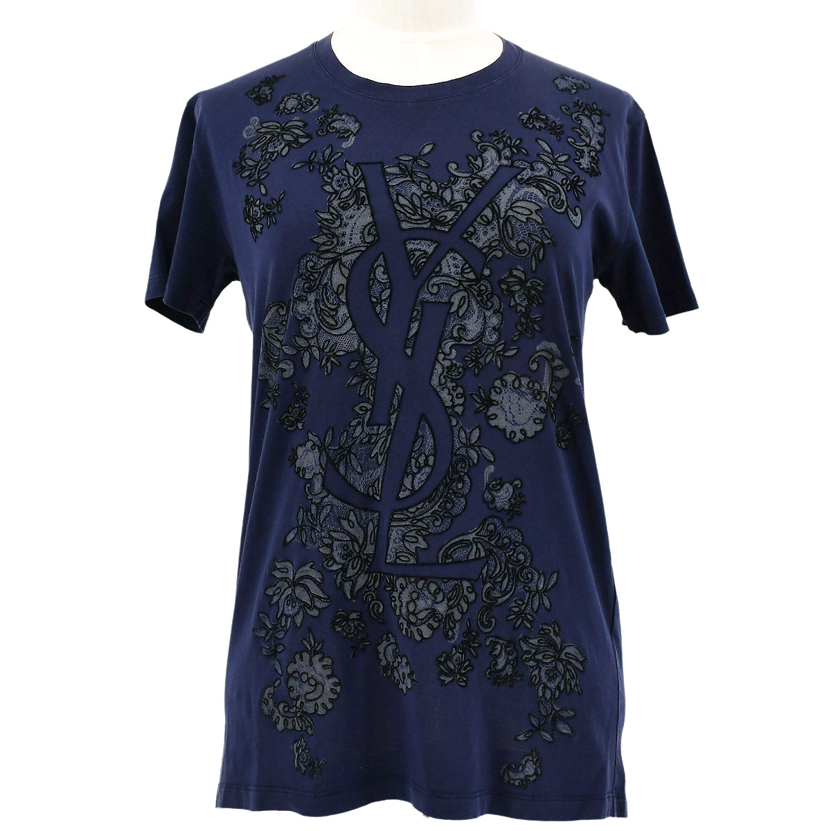 Yves Saint Laurent YSL floral-embroidered T-shirt #40