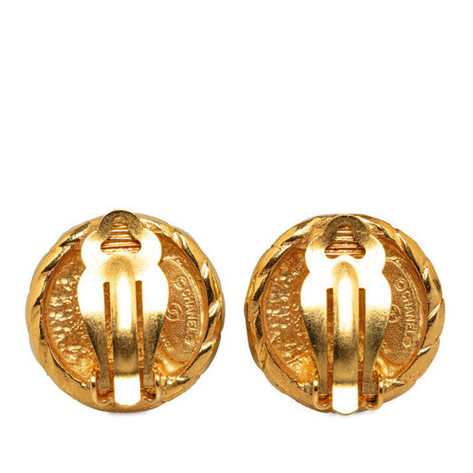 Chanel Vintage Coco Wind Cars Motif Earrings G   Chanel