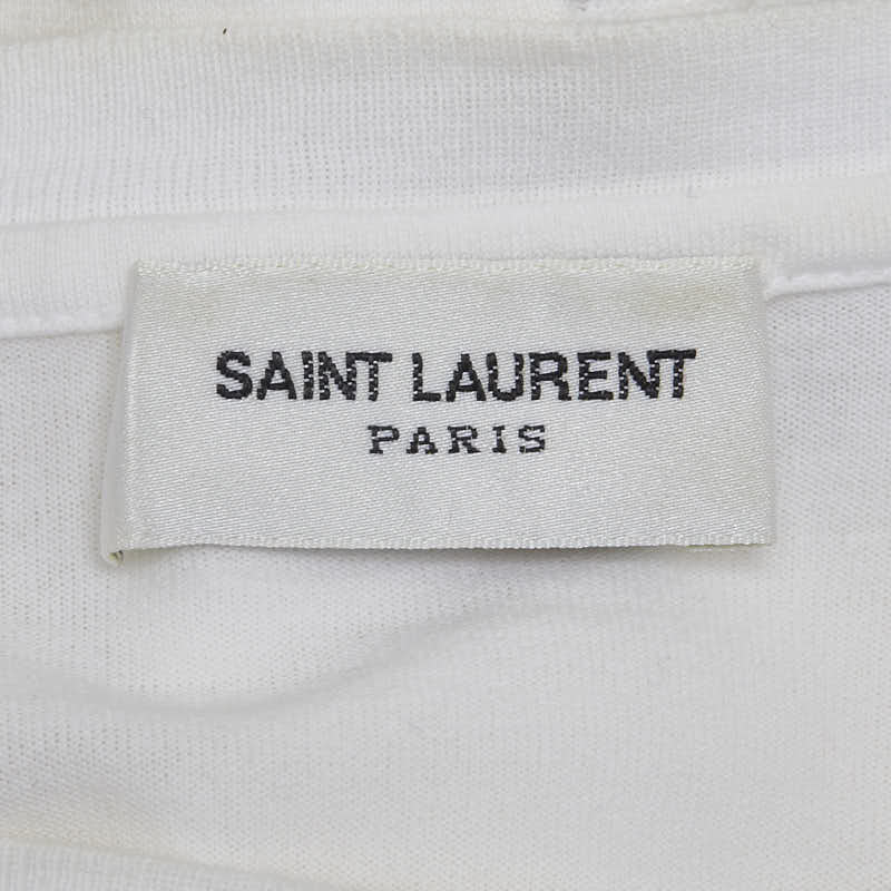 Saint Laurent  Logo  y Size M White Cotton Mens Saint Laurent