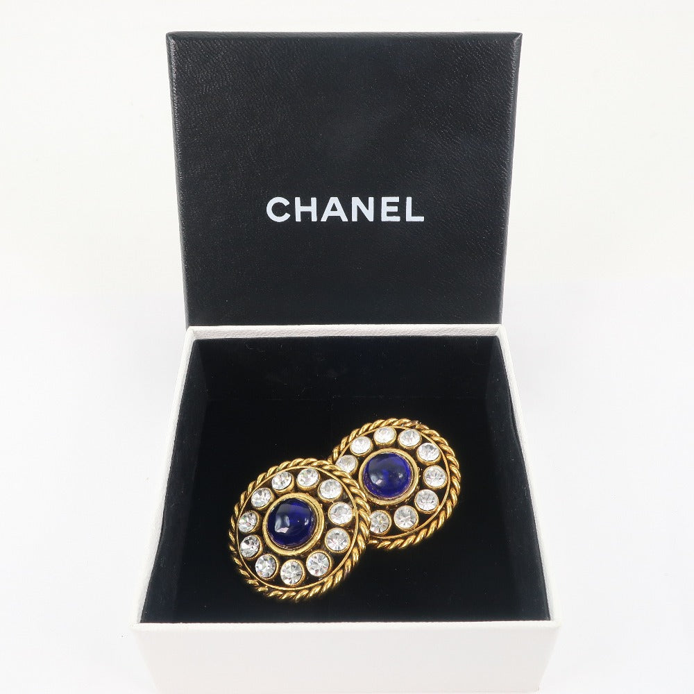 【Suale  OFF】Chanel CHANEL Earring G   Rhinestone Blue 23  31.5g  【Supersale】 A-rang Earring   & Buy