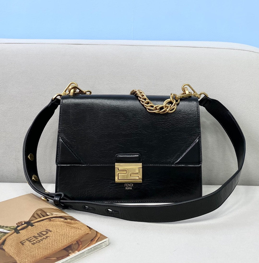 FI Kan U Small Black Bag For Woman 25cm/9.5in