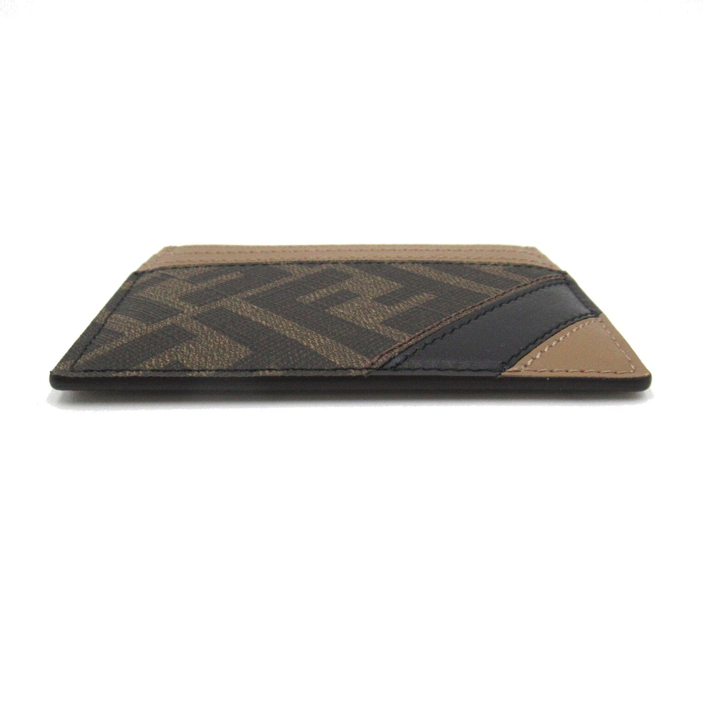 Fendi Fendi Card Box Accessories PVC Coated Canvas   Brown 7M0164AJF8F1EGA