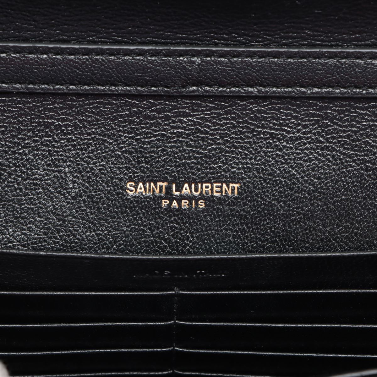 Saint Laurent Leather Chain Shoulder Bag Black