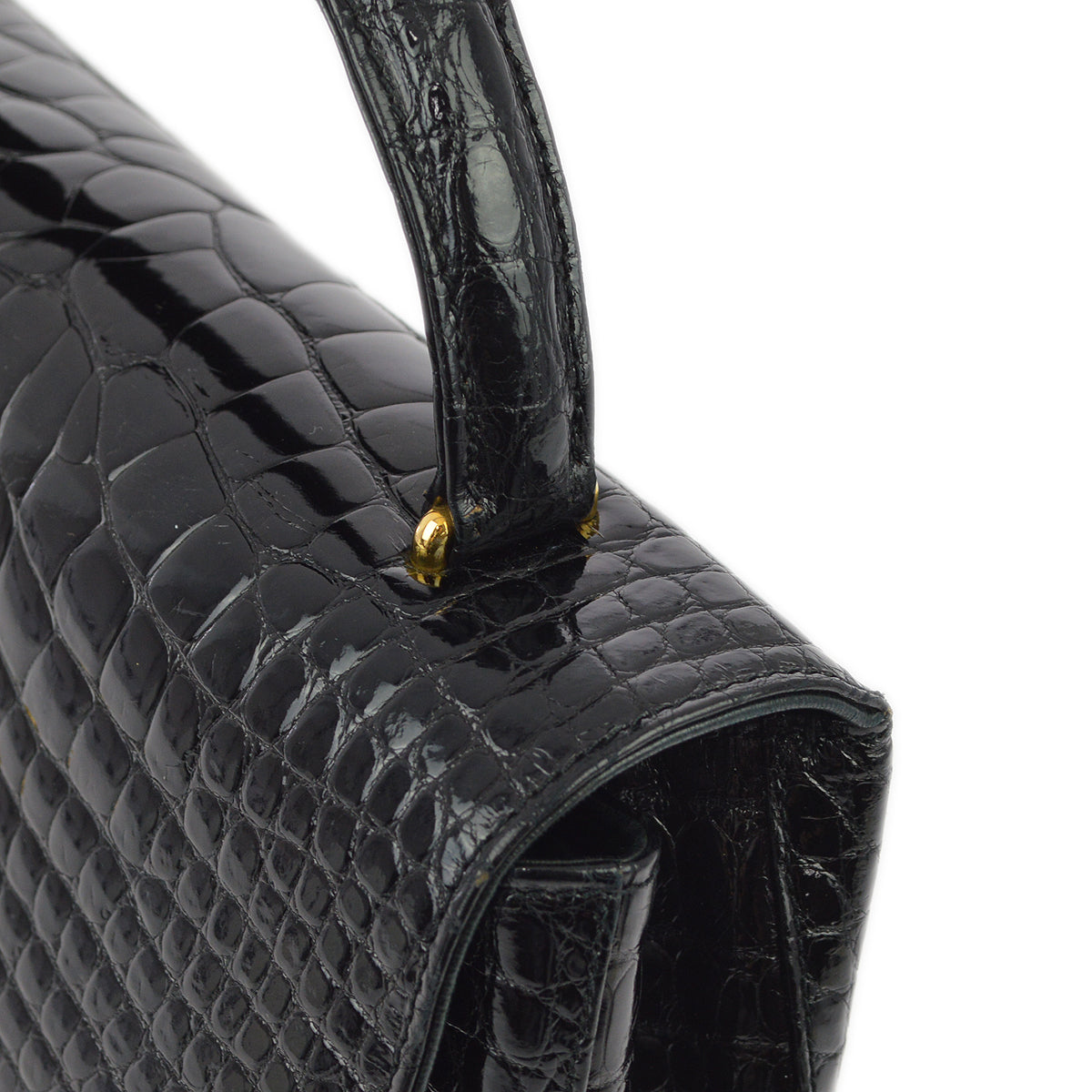 Chanel * 1996-1997 Black Crocodile Kelly 25