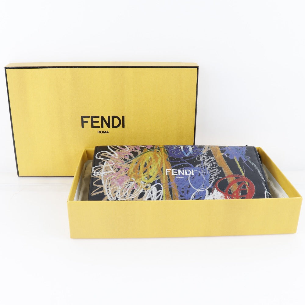 Fendi Fendi Long Wallet Noel Fielding Collaboration Continental 7M0264 0AH8Q  Italian Black Open   Black Fendi Long Wallet Noel Fielding Collaborative 7M0264 0AH8Q