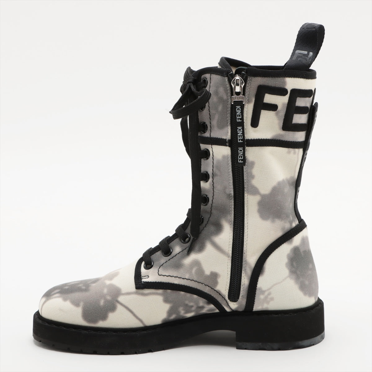 Fendi Linen Boots 37  White Box