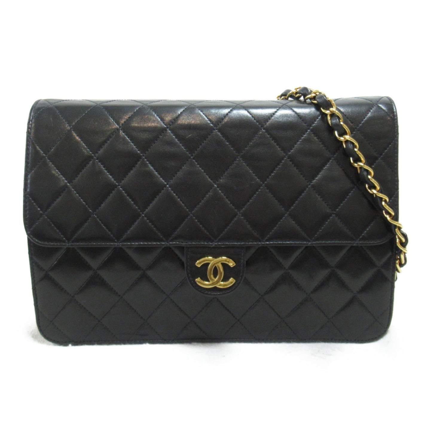 Chanel Chantal Matrasse Push  Chain Shoulder Bag  S  Black Rope