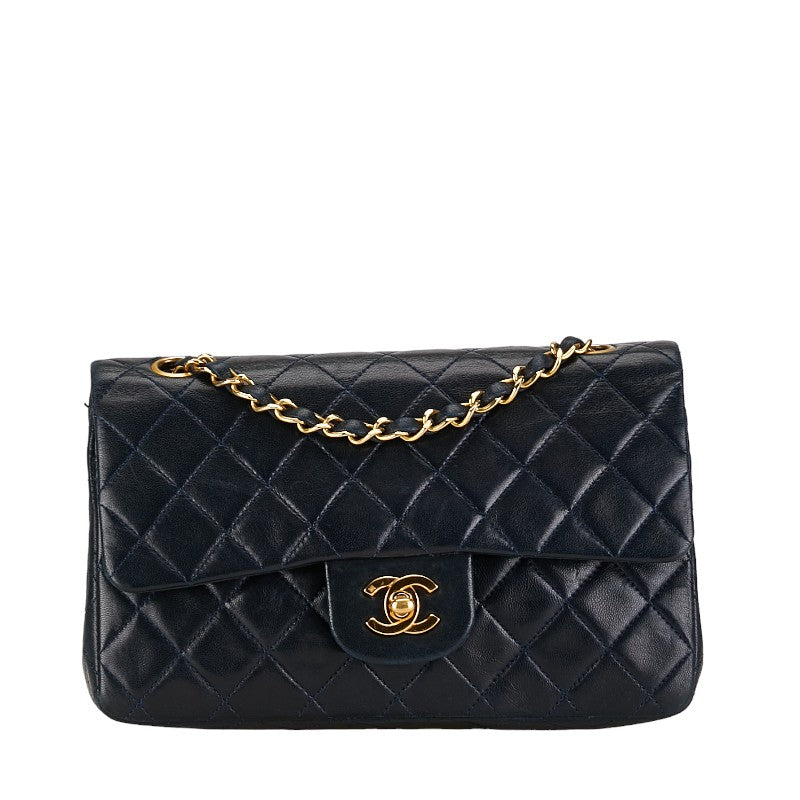 Chanel Mattrase 23 Coco Double Flap Chain Shoulder Bag Black Leather  Chanel