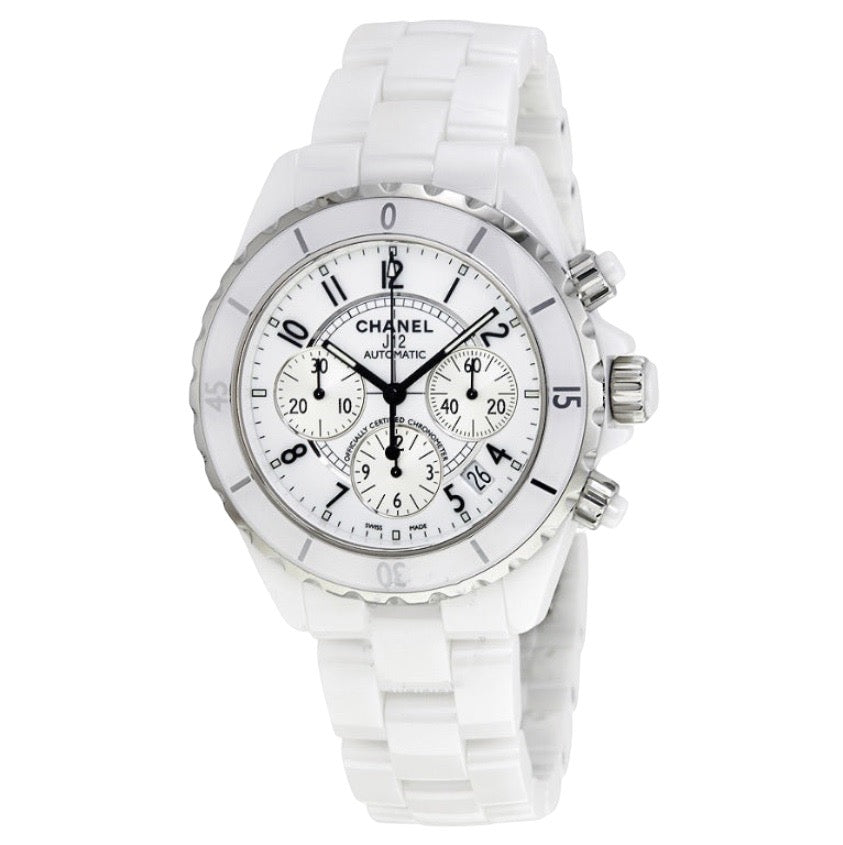 Chanel J12 White Ceramic 41mm Chronograph Unisex Watch