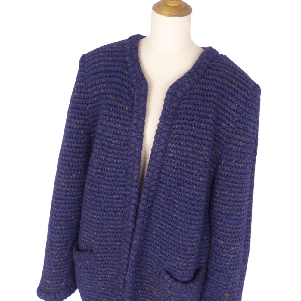 Vint Chanel Jacket e Wool Buttonless Tops  40 (M Equivalent) Naïve  NIV