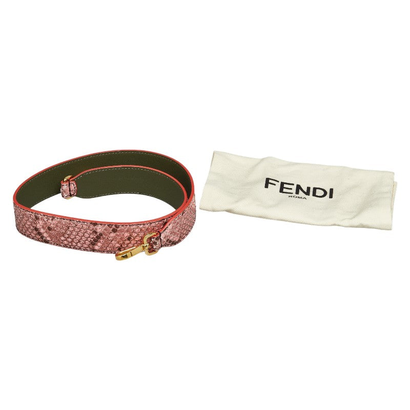 Fendi Scholder Strap Red Brown Kerky Pearson Leather  Fendi