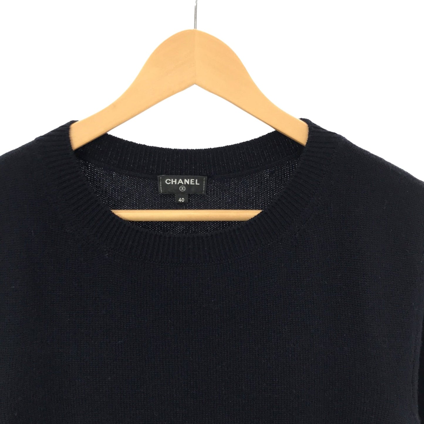 Chanel s One Earrings Clothing Tops Cashmere  Navy P55370K07271