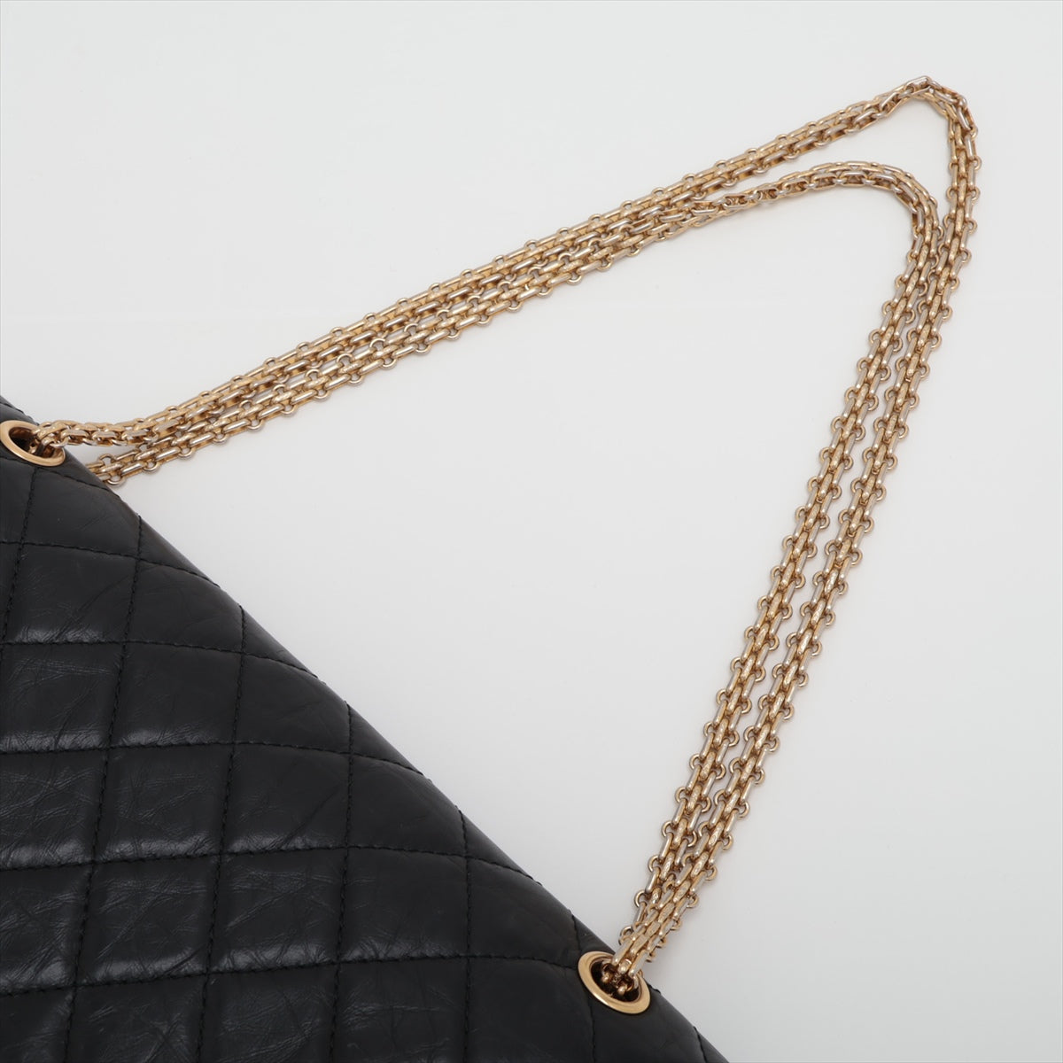 Chanel Matrasse 2.55 Maxim Vintage  Double Flap Double Chain Bag Black G  17th A37590