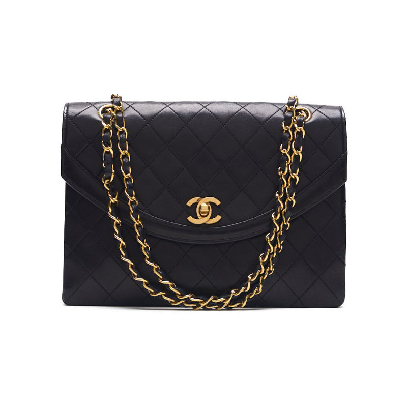 Chanel Matrasse  Flap Turnlock Chain Shoulder  Black   Shoulder Bag Ladies Shoulder Bag Hybrid 【 Ship】 Ladies Shoulder Bag Ladies Shoulder Bag