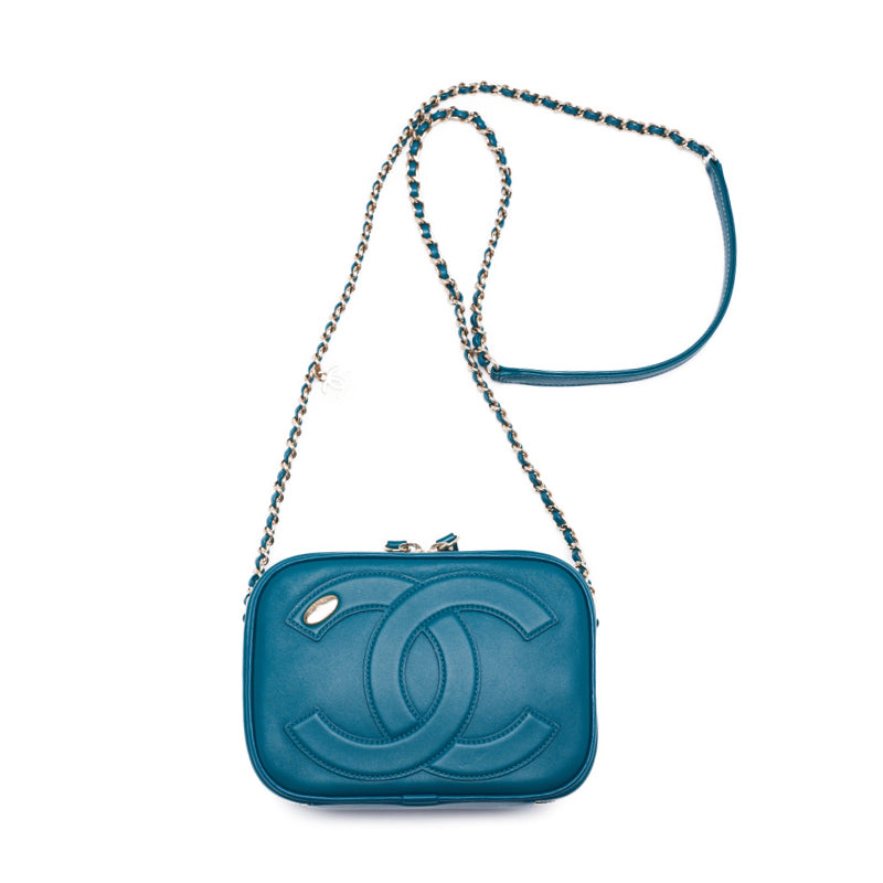 Chanel Matrasse Coco Round  Chain Shoulder  Emerald Green  Shoulder Bag Mini Shoulder Bag  Shoulder Bag Hybrid 【 Delivery】