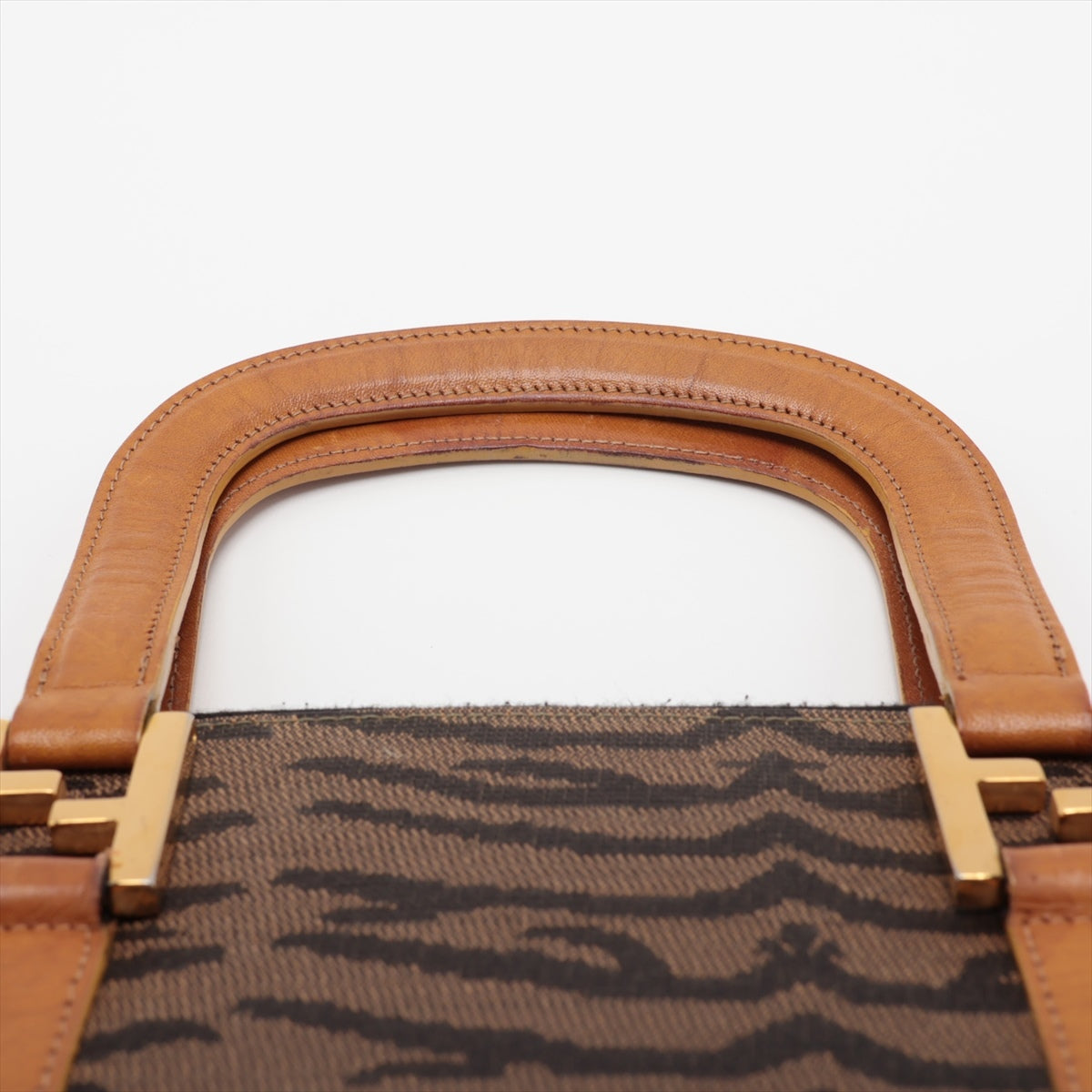 Fendi canvas x leather handbags brown zebra powder blowing harbours