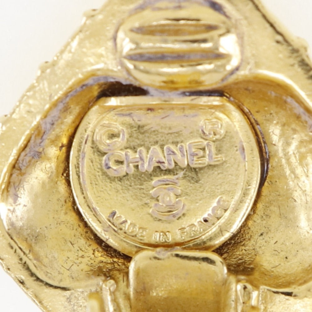 Chanel CHANEL Quilting Earrings G  French Gold Square  43.9g Quilting   Quilting Earrings