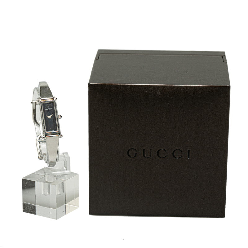 Gucci Bangle Watch 1500L Quartz Black Dial  Steel  Gucci