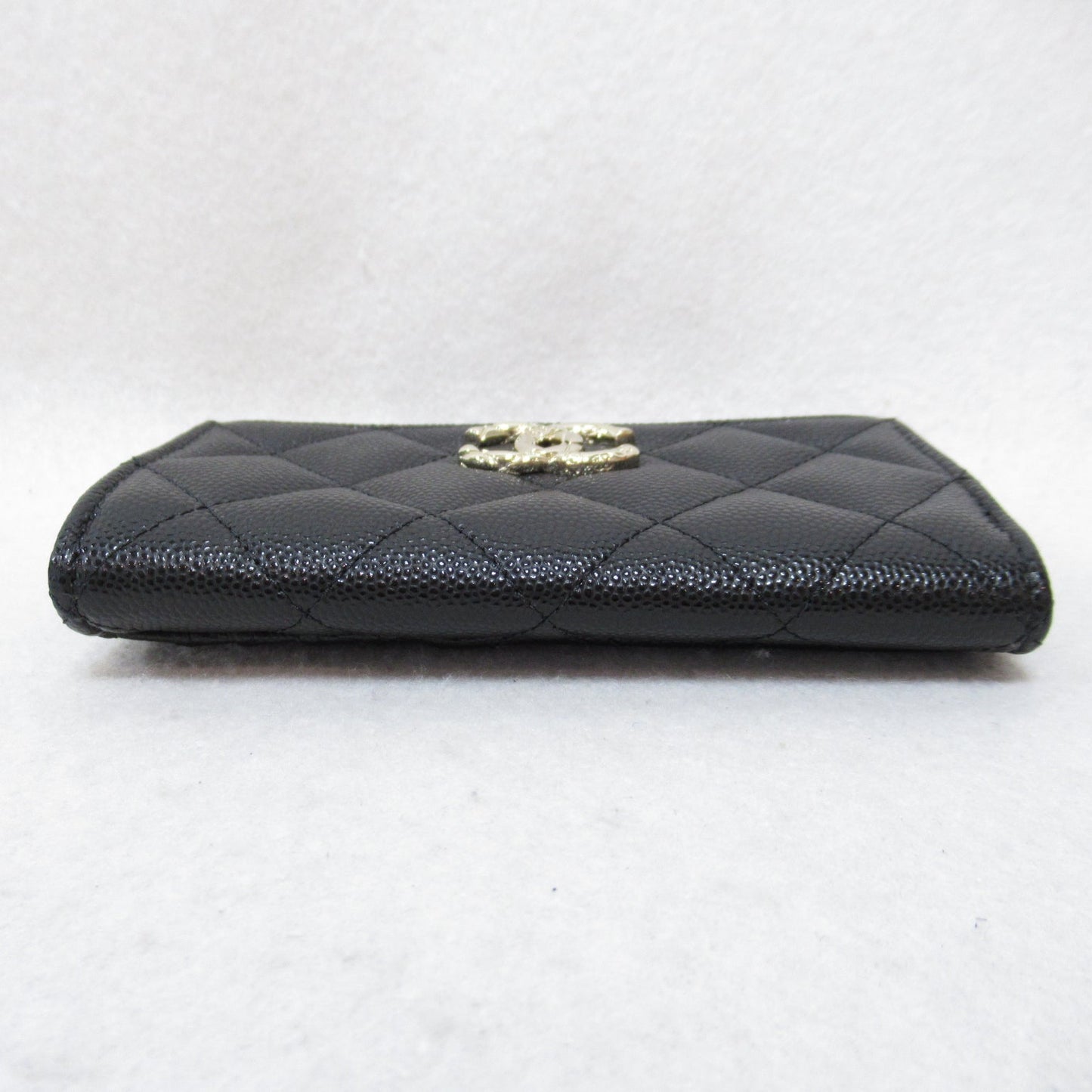 CHANEL Fragment Box Card Box Card Box Accessories Caviar S  Black  AP3982 B16267