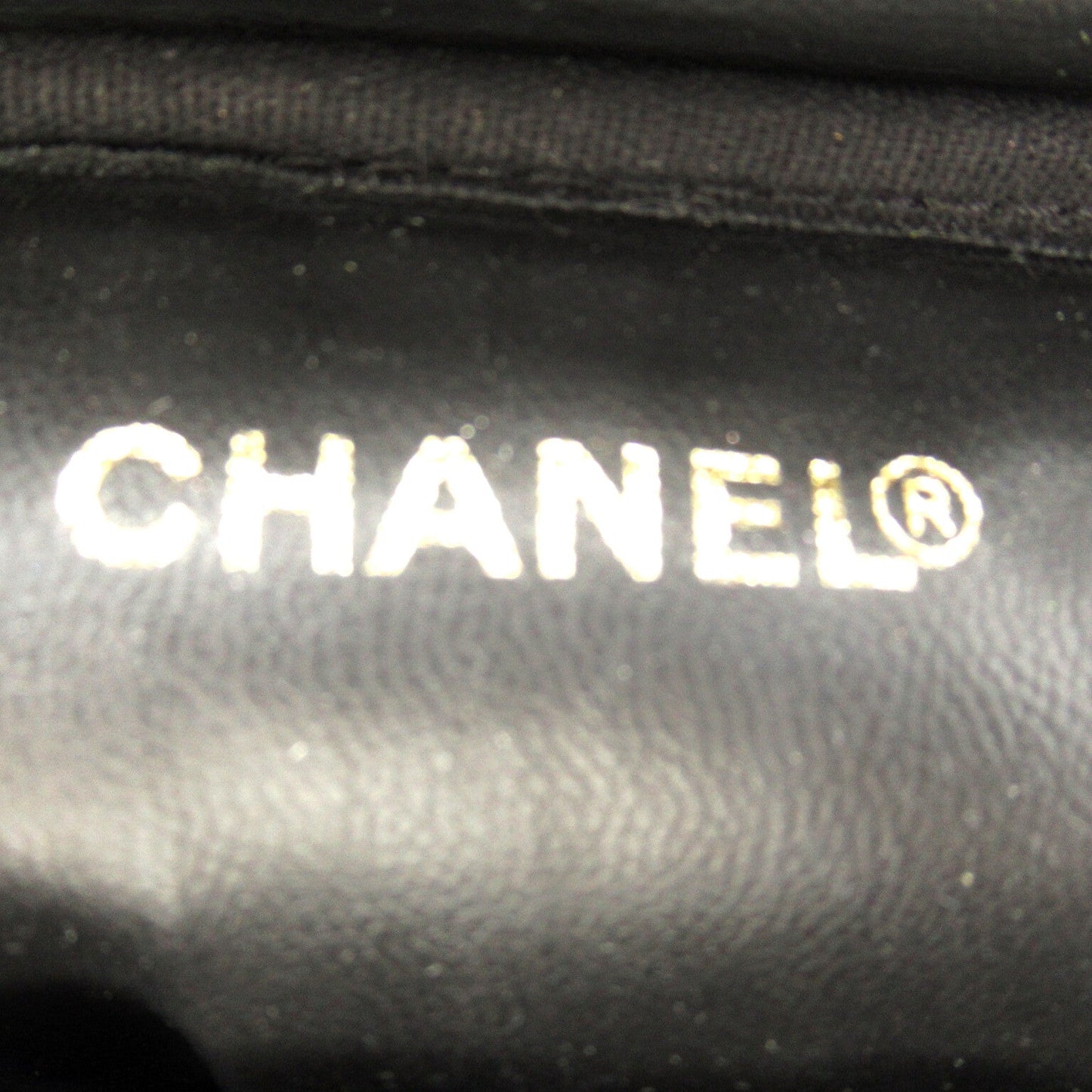 CHANEL Laminated Vanity Handbag Caviar S  Black Ladies