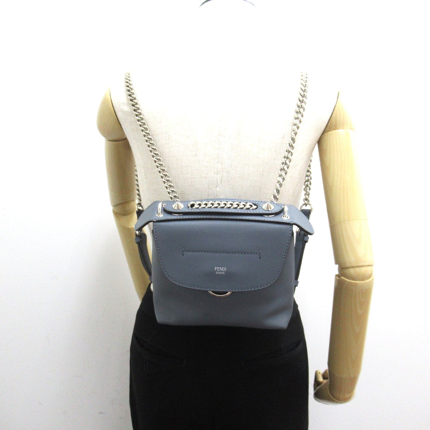 Fendi Fendi  Mini 2w Shoulder Bag  Grey Blue 8BZ041