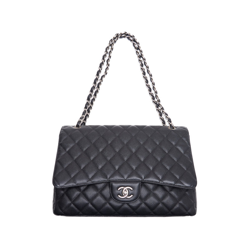 CHANEL Deca Double Flap Chain Shoulder Caviar S Black  Shoulder Bag Mini Shoulder Bag  Bag Hybrid 【 Delivery】 Netherlands Online