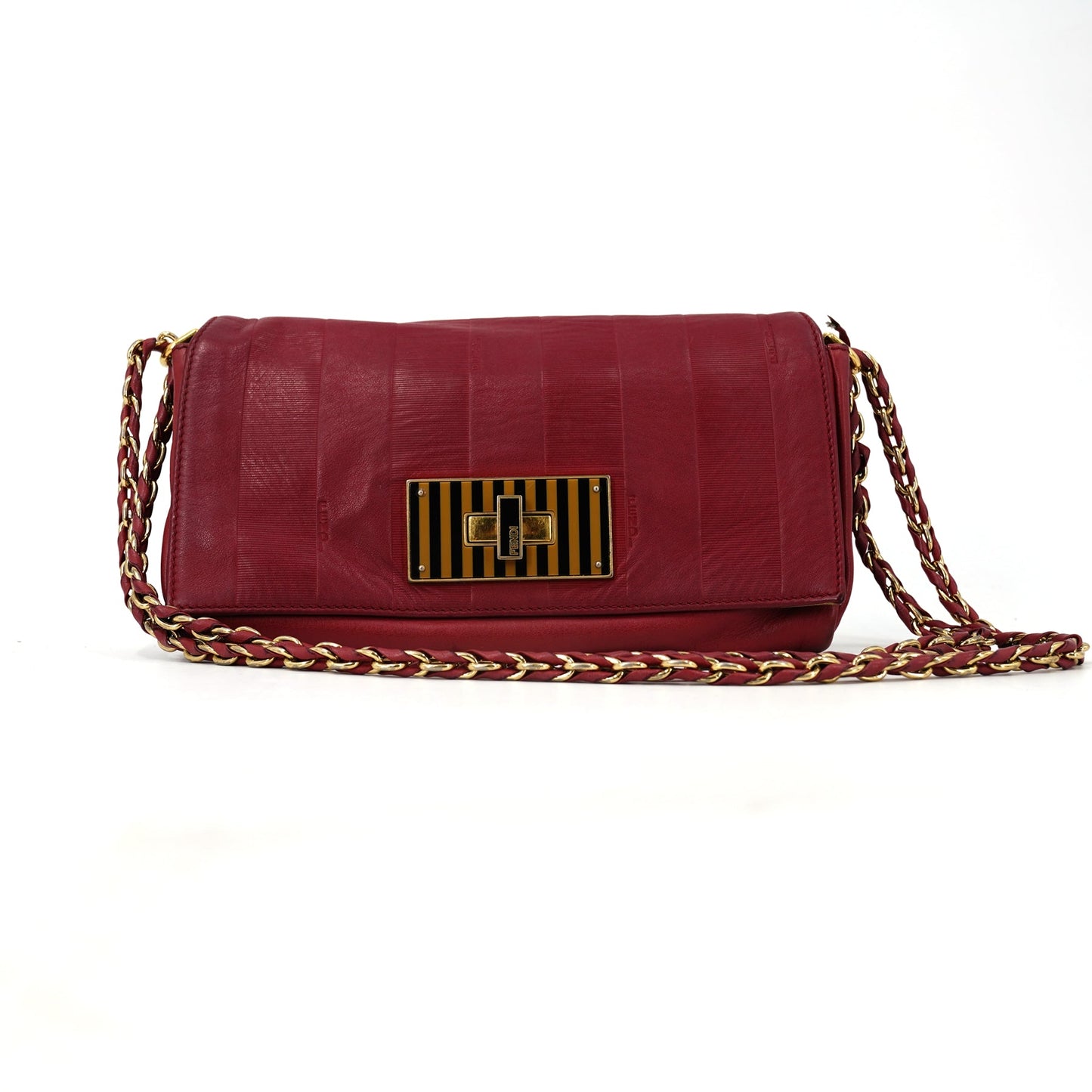 Fendi Leather Claudia Crossbody Bag - '10s